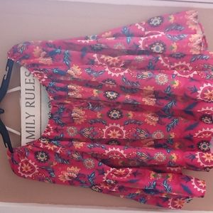 Hot pink offshoulder top